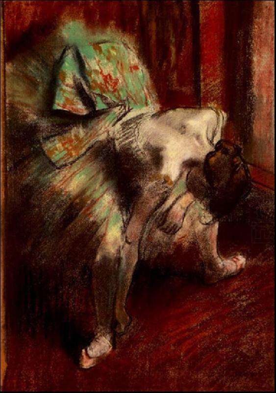 Edgar Degas Dancer in Green Tutu china oil painting image